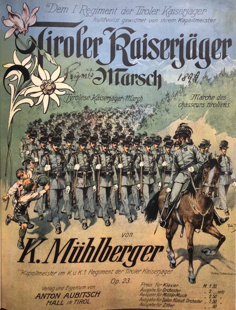 Plakat der Original Tiroler Kaiserjäger Musik